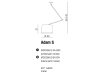 LAMPA SUFITOWA AZZARDO ADAM S WHITE PENDANT AZ1841+AZ2588